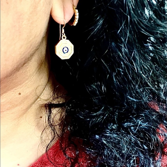 Evil Eye Earrings, Hamsa, Protection, Minimalist - Picture 12 of 12